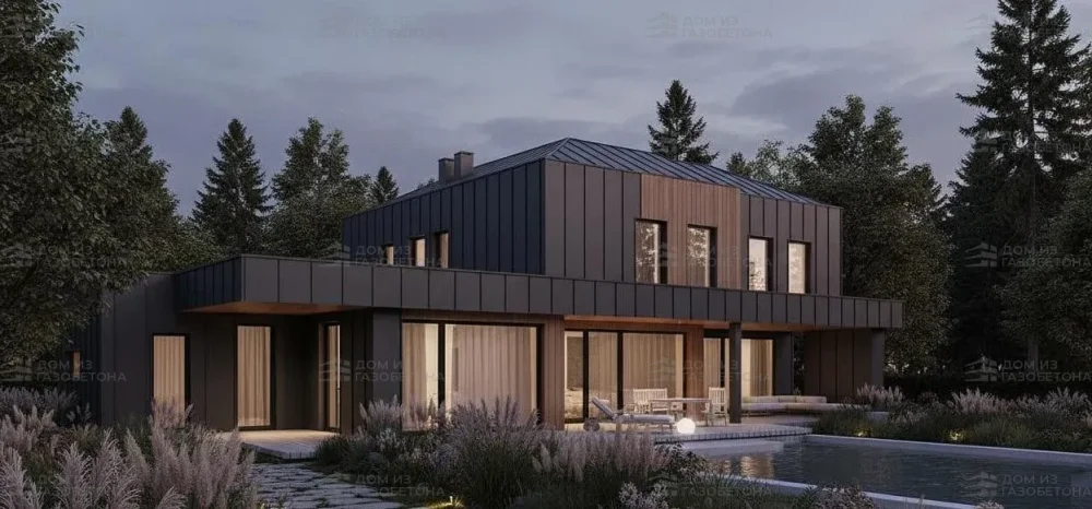 Проект Двухэтажный дом 23 на 15, 303 м2