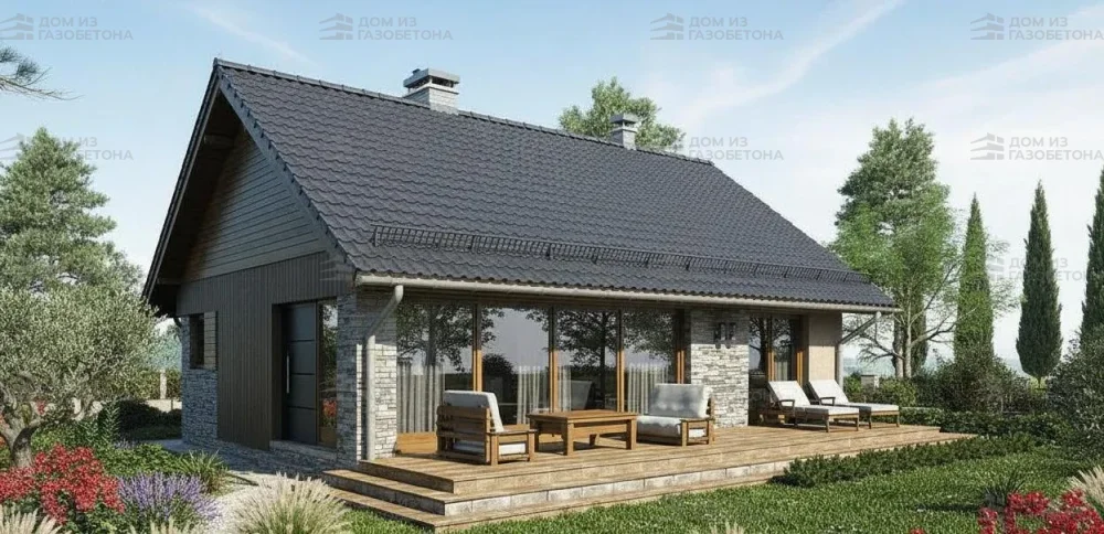 Проект Двухэтажный дом 11 на 9, 88 м2