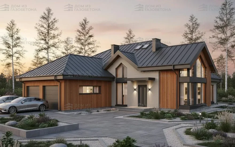 Проект Двухэтажный дом 15 на 11, 187 м2