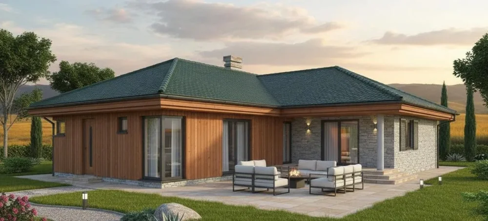 Проект Одноэтажный дом 17 на 19, 184 м2