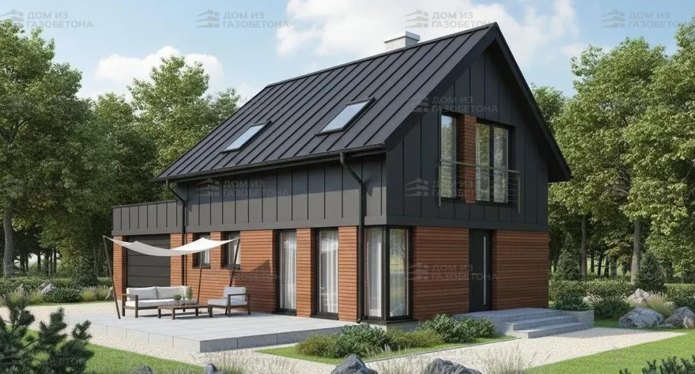 Проект Двухэтажный дом 14 на 9, 133 м2