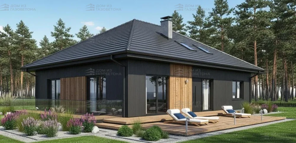 Проект Двухэтажный дом 15 на 15, 209 м2