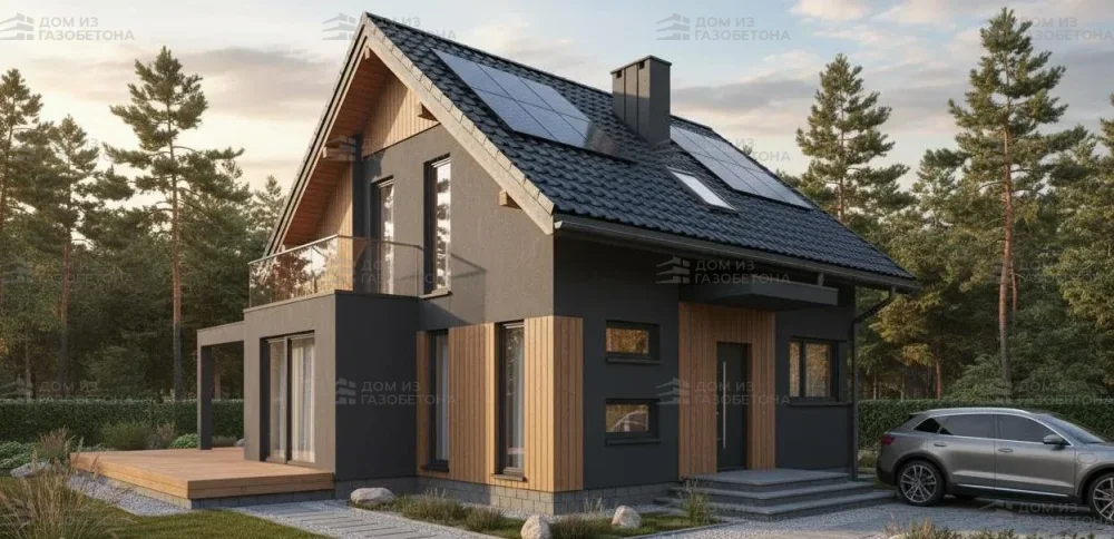 Проект Двухэтажный дом 11 на 9, 120 м2