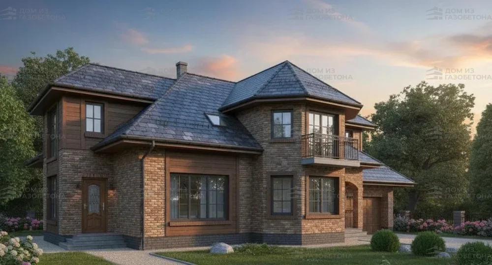 Проект Двухэтажный дом 15 на 12, 187 м2