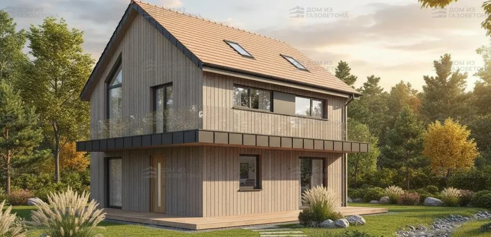 Проект Двухэтажный дом 8 на 12, 120 м2