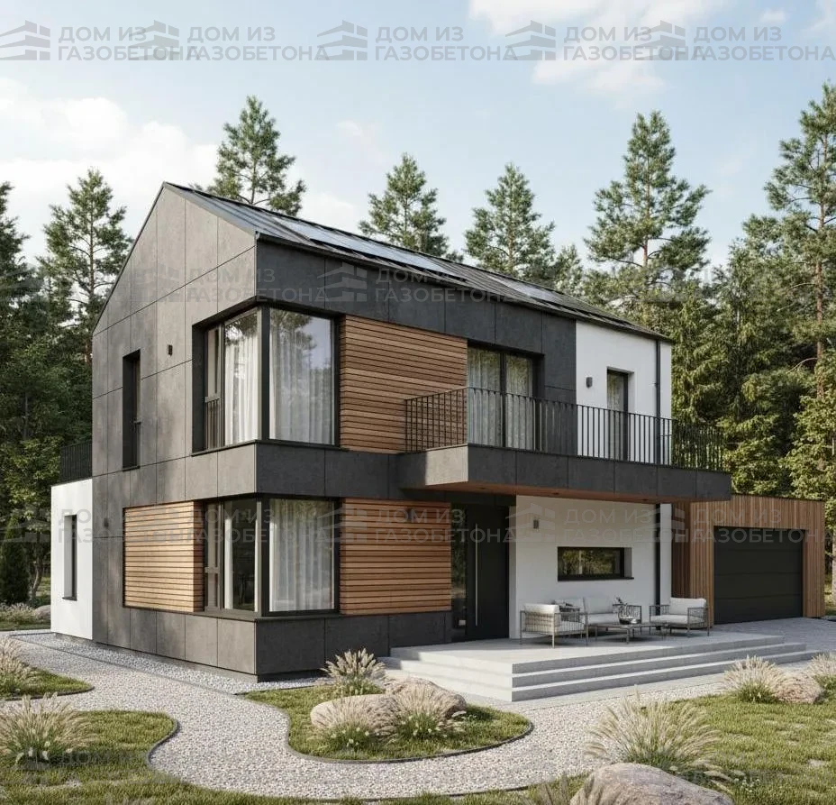 Проект Двухэтажный дом 12 на 16, 206 м2