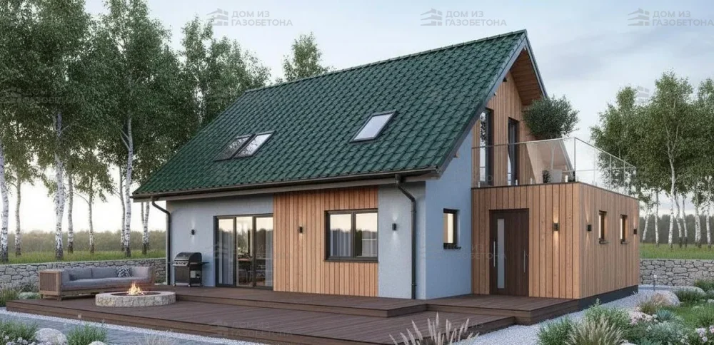 Проект Двухэтажный дом 14 на 10, 163 м2