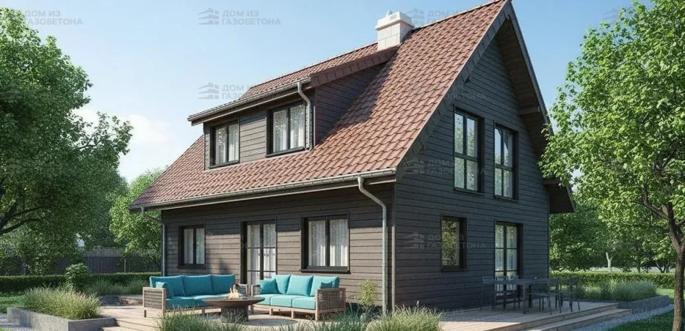 Проект Двухэтажный дом 14 на 9, 154 м2