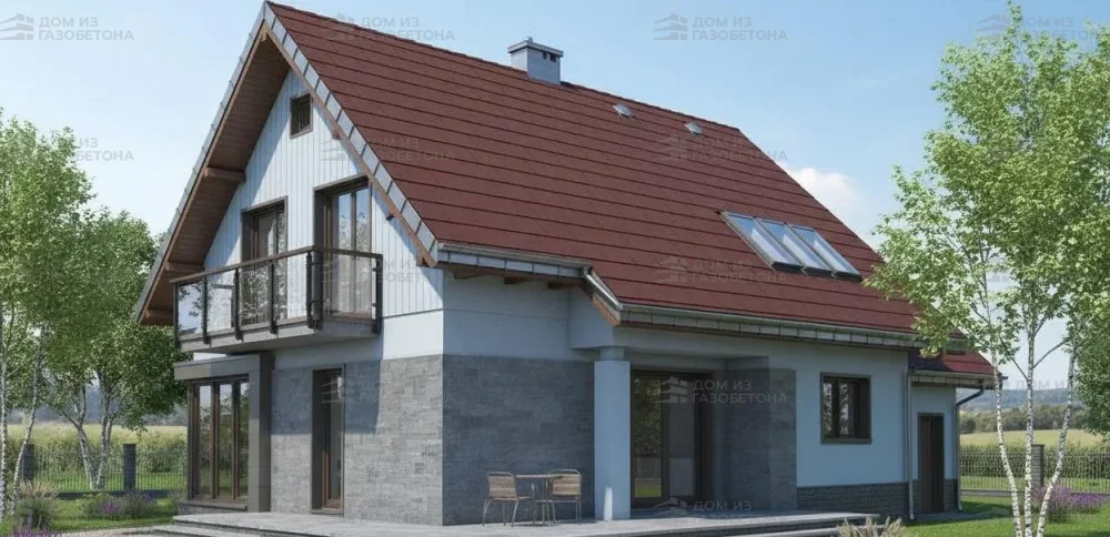 Проект Двухэтажный дом 15 на 13, 158 м2